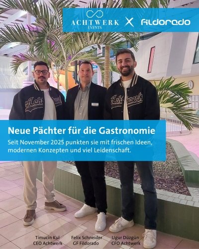 Achtwerk Events Team bei der Übernahme der Gastronomie im Fildorado Filderstadt, November 2025